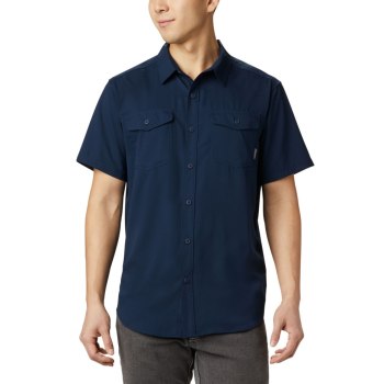 Columbia Utilizer II Solid Short Sleeve Big, Camisa Azul Marino Para Hombre | 590218-HPV